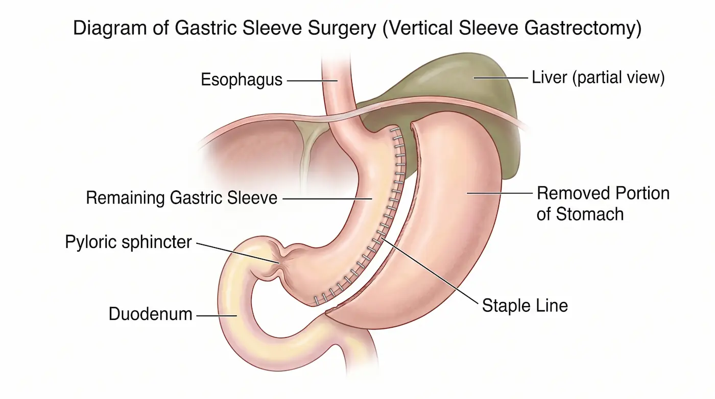 diagram of gastric sleeve procedure